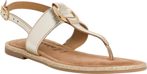 Se Tamaris 128154-42 Kvinde Light Gold Flade Sandaler Str 39 - hos Magasin ved Magasin