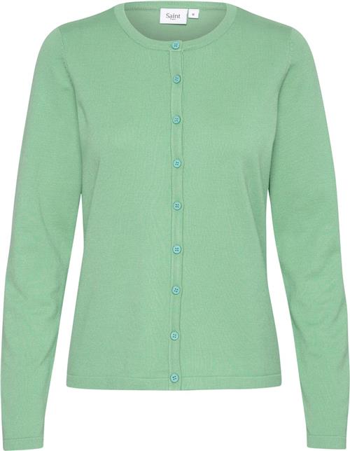 Saint Tropez A8661, Milasz Rneck Cardigan Kvinde Zephyr Green Cardigans Classic Fit Str XL - hos Magasin