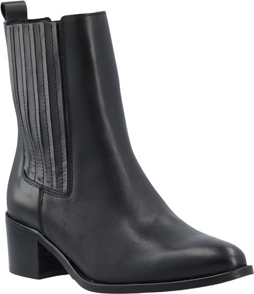 Bianco Biacarol Chelsea Boot Smooth Leather Kvinde Black Støvletter Str 41 - hos Magasin