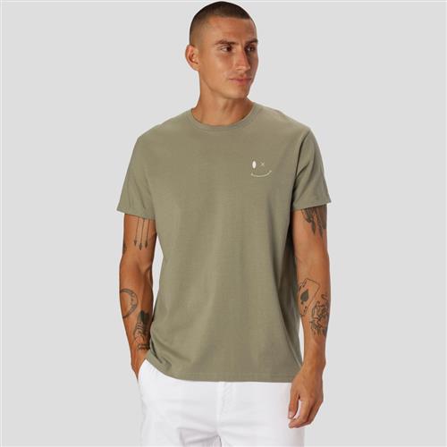 Clean Cut Copenhagen Patrick Organic Tee Mand Dusty Green Kortærmede T-shirts Str S - Elastan hos Magasin