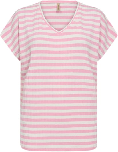 soyaconcept Sckaiza 3 Kvinde 4615c Pink Combi Kortærmede T-shirts Str L - Polyester hos Magasin