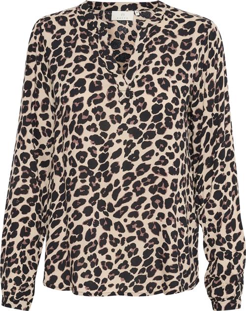 Se Kaffe Kamarta Tilly Blouse Kvinde Leopard Print Langærmede Bluser Str 46 - hos Magasin ved Magasin