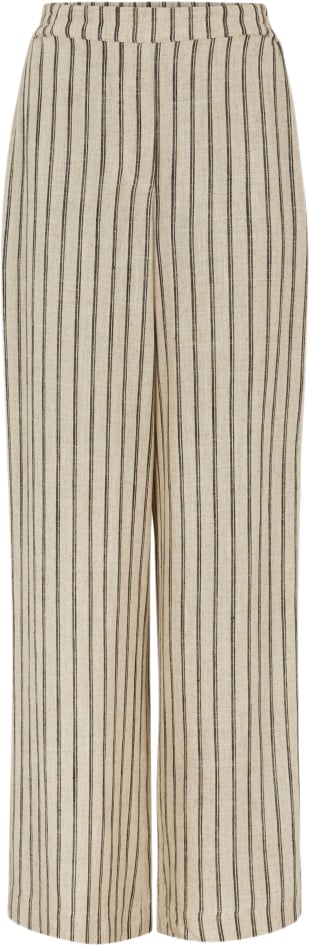 esmé studios Eskasia Pants Kvinde Pure Cashmere Pinstripe Hørbukser Str XL - Viskose hos Magasin