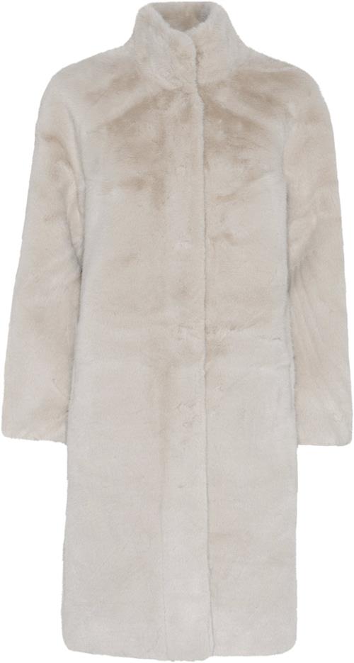 Micha Long Coat_ Fur Coat Kvinde Camel Uldfrakker Str 38 - hos Magasin