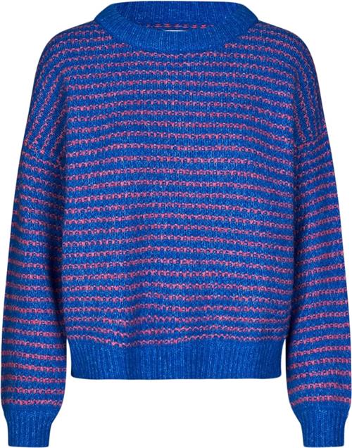 Lollys Laundry Terryll Knit Jumper LS Kvinde Blue Sweaters Str S - hos Magasin