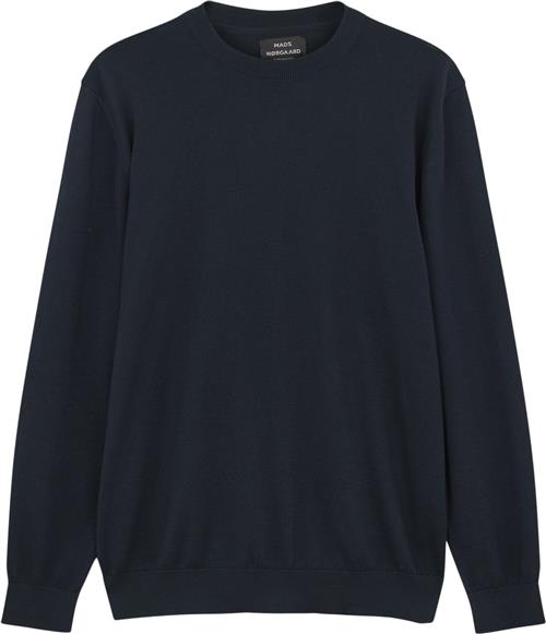 Se Mads Nørgaard - Copenhagen Eco Wool Karsten Knit Mand Blå Sweaters Str XXXXL - hos Magasin ved Magasin