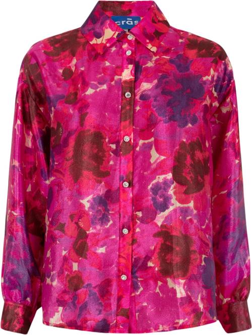 Cras Ginacras Shirt Kvinde Pink Garden Langærmede Skjorter Loose Fit Str 40 - Polyester hos Magasin