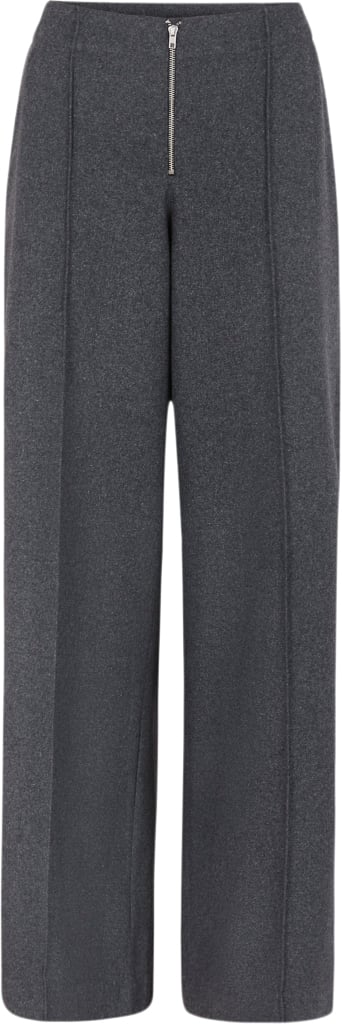 esmé studios Esbez Wool Pants GRS Kvinde Gray Melange Bukser Med Lige Ben Str S - hos Magasin