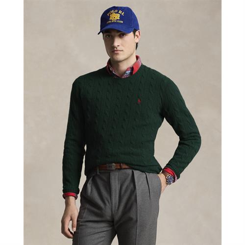 Polo Ralph Lauren 2/15 Wool/cash Rwslsl-plo Mand Moss Agate Sweaters Str L - Uld hos Magasin