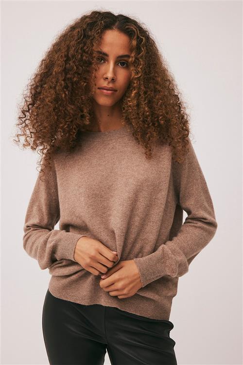 Magasin du Nord Collection Magasin Mabel 2 100 Cashmere Kvinde Sand Melange Sweaters Str XS Cashmere