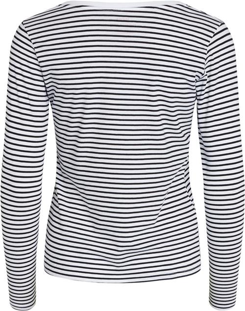 Mads Nørgaard - Copenhagen Organic Favorite Stripe Tenna Tee LS Kvinde White/black Langærmede T-shirts Str XS - Bomuld hos Magasin