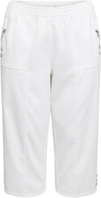 Wasabiconcept Waemily 2 Kvinde 1000 White Capri Bukser Str 46/46 - Bomuld hos Magasin