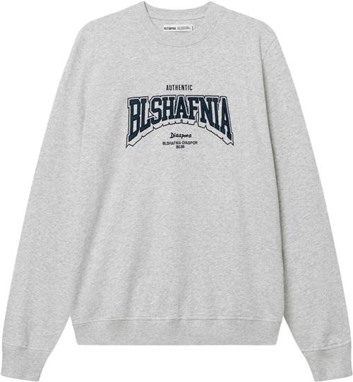 BLS Hafnia College Crewneck Mand Grey Melange Sweatshirts Regular Fit Str M - Bomuld hos Magasin