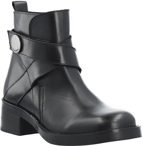 Cashott Casjosefine Zip Boot Leather Kvinde Black Støvletter Str 40 - hos Magasin