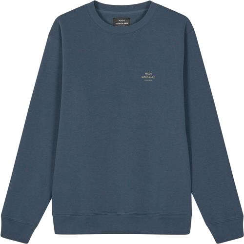 Se Mads Nørgaard - Copenhagen Standard Crew Logo Sweat Mand Blå Sweatshirts Str M - hos Magasin ved Magasin