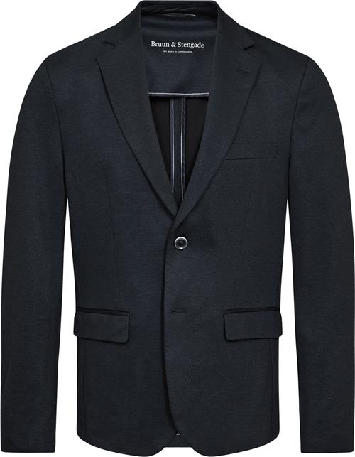 Se Bruun & Stengade BS Chapelle Classic Fit Blazer Mand Navy Blazere Str 56 - hos Magasin ved Magasin