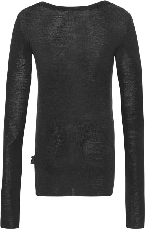 Molo Rihanna Wool Str 134-140 cm - Sort Langærmede T-shirts Merino Uld hos Magasin