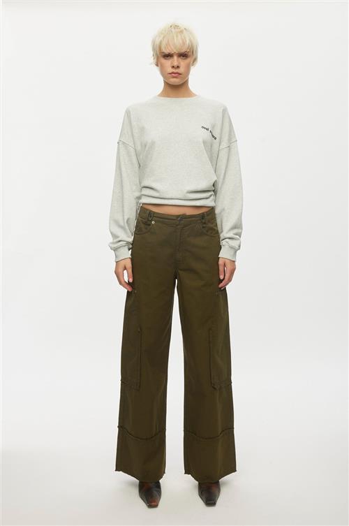 Oval Square Pete Pants Kvinde Dark Olive Bukser Str S - Bomuld hos Magasin