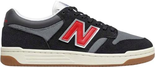 New Balance Bb480lvb Mand Black/red Sneakers Str 44 - Læder hos Magasin