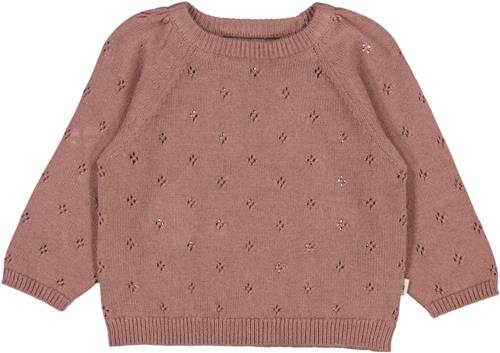 Wheat Strik Pullover Mira Str 2 år / 92 cm - Pudder Strik Bomuld hos Magasin