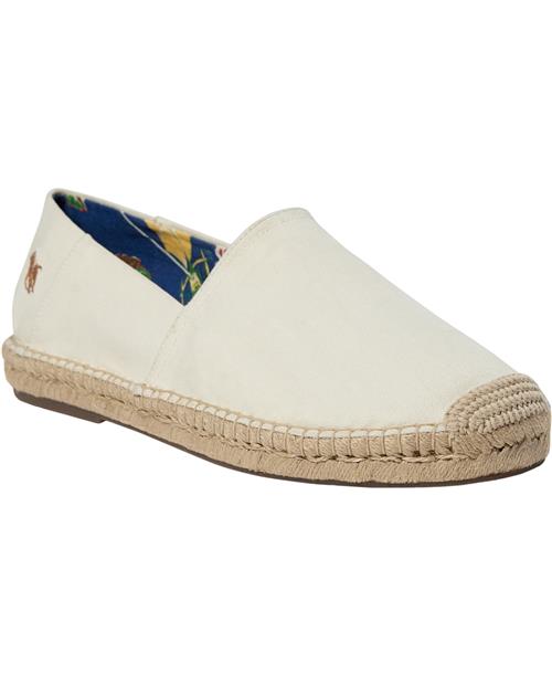 Polo Ralph Lauren Washed Canvascevio Slip-so-lfr Mand Cream Loafers Str 44 - hos Magasin