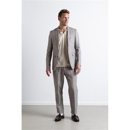 Se Clean Cut Copenhagen Roman Linen Unconstructed Blazer Mand Khaki Melange Blazere Str 56 - Denim hos Magasin ved Magasin