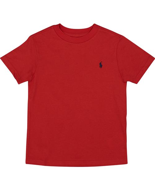 Se Polo Ralph Lauren 30/1 Jerseycn Tee-tp-knt Str 6 / 6 år - Rød Kortærmede T-shirts hos Magasin ved Magasin