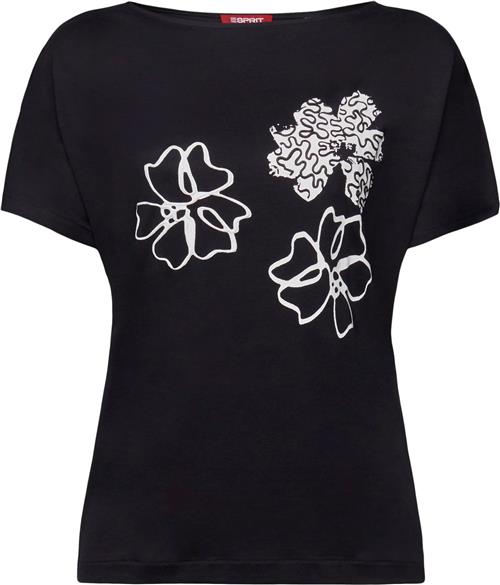 Se Esprit F_AW Tshirt Kvinde Black Kortærmede T-shirts Str M - hos Magasin ved Magasin