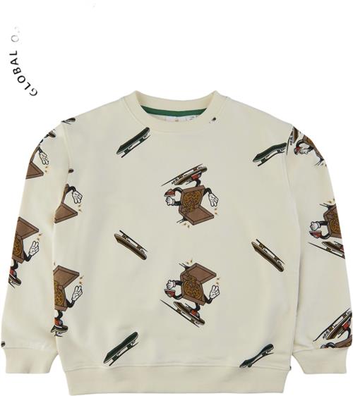 The New Tnhudson OS Sweatshirt Str 122-128 cm/7-8 år - White Swan Sweatshirts Bomuld hos Magasin