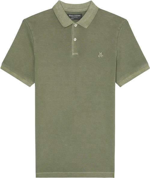 Marc O’Polo Poloshirt, Short Sleeve, rib Collar Mand Olive Kortærmede Poloer Str L - hos Magasin