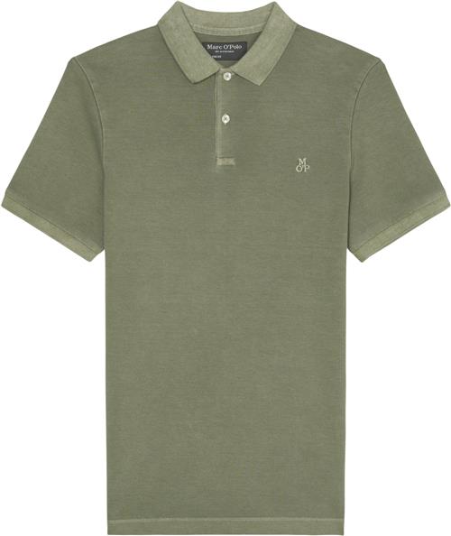 Marc O’Polo Poloshirt, Short Sleeve, rib Collar Mand Olive Kortærmede Poloer Str M - hos Magasin