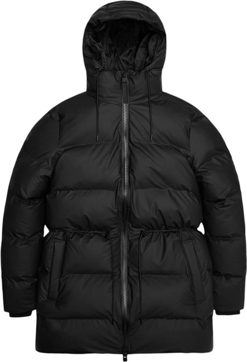 Rains W Alta Puffer Parka W3t4 Kvinde Black Regnjakker Str XL - hos Magasin