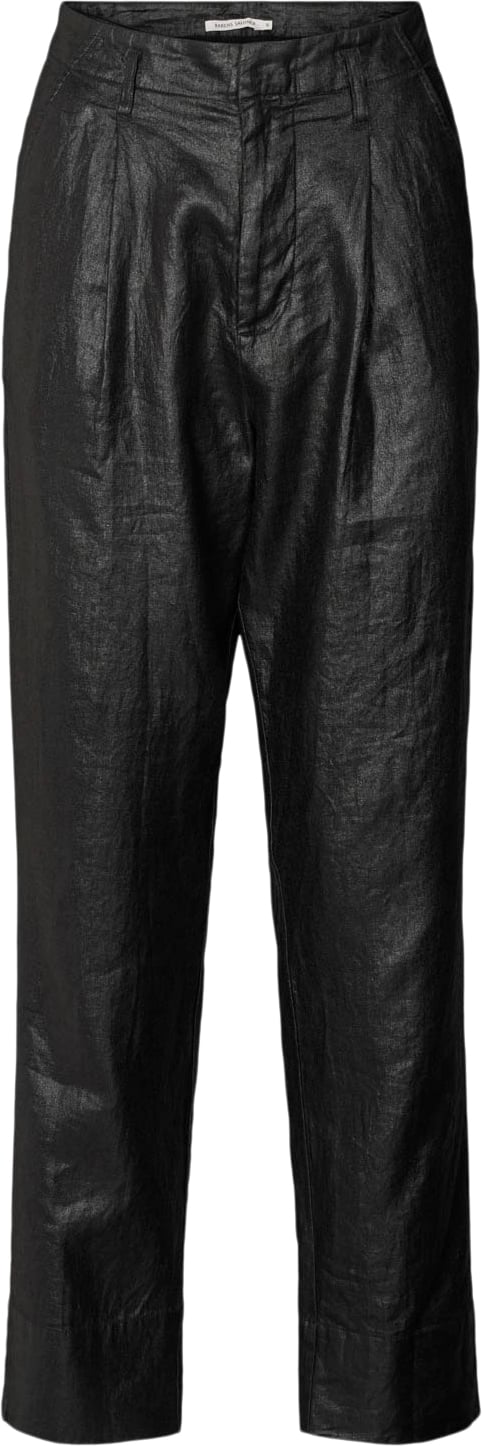 Se Rabens Saloner Glazed Pleat Pants Raina Kvinde Black Læderbukser Str XS - hos Magasin ved Magasin