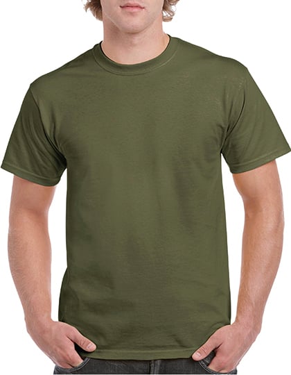 Gildan Gildan Heavy Cotton Adult Tshirt Kvinde Military Green Kortærmede T-shirts Str XXL - hos Magasin