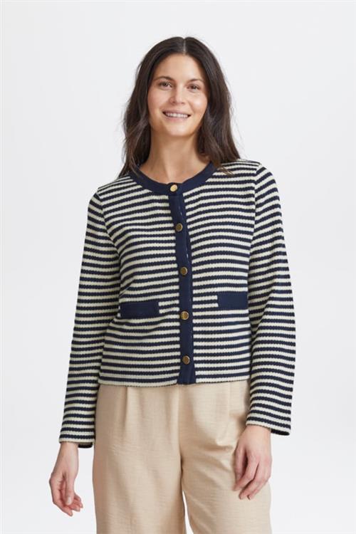 Se Fransa Fxsunne CAR 1 Kvinde Navy Blazer Mix Cardigans Regular Fit Str S - hos Magasin ved Magasin