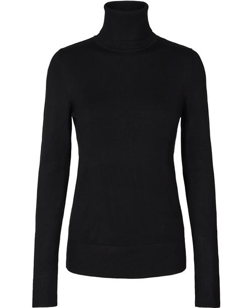 Saint Tropez Roll Neck Sweater Kvinde Sort Rullekraver Str S - hos Magasin