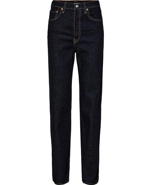 Se Levi's Ribcage Full Length Small Cour Kvinde Dark Indigo - Flat Finish Skinny Jeans Straight Fit Str W26 / L34 - hos Magasin ved Magasin