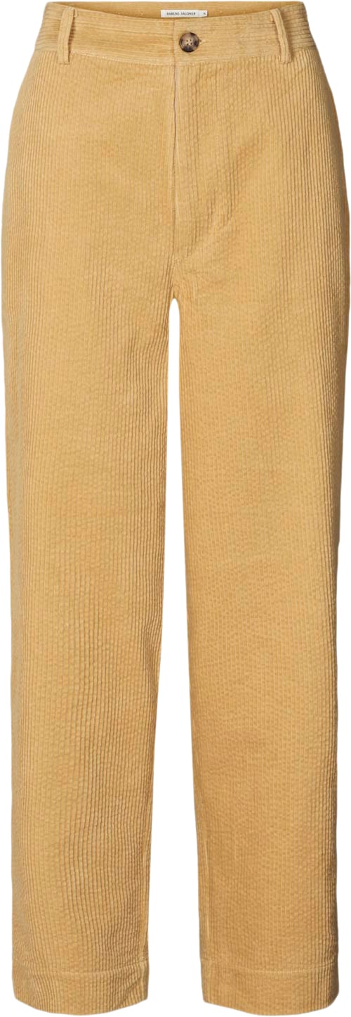 Rabens Saloner Corduroy Pants Carly Kvinde Mustard Bukser Med Lige Ben Str L - hos Magasin