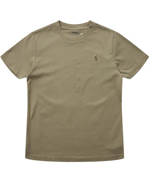 Polo Ralph Lauren Cotton Jersey Crewneck Tee Str 34 - Classic Khaki Kortærmede T-shirts Bomuld hos Magasin