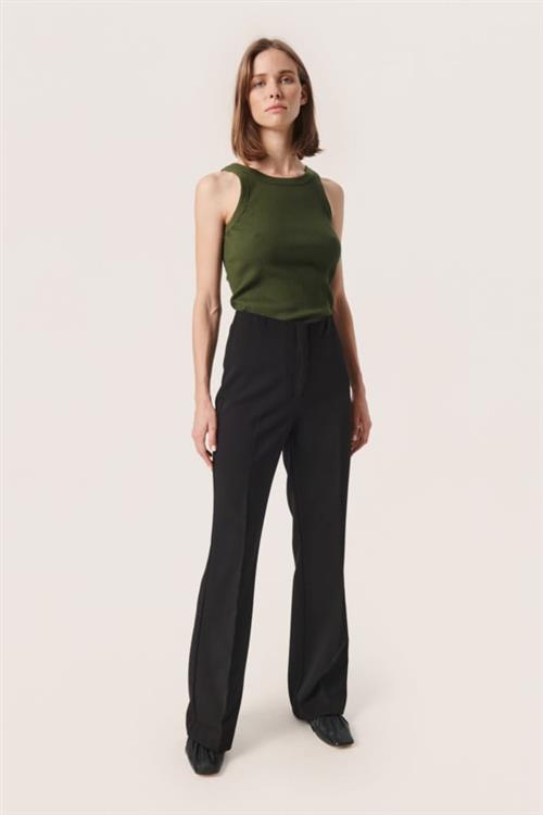 Se Soaked in Luxury Slcorinne Pants Kvinde Black Flare Bukser Slim Fit Str M - hos Magasin ved Magasin