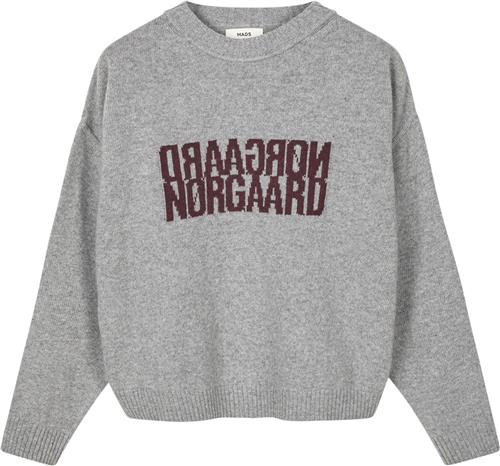 Se Mads Nørgaard - Copenhagen Recy Soft Knit Tilona Sweater Kvinde Grå Sweaters Str XXL - hos Magasin ved Magasin