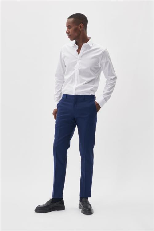 Se Matinique Malas Ink Stretch Mand Ink Blue Habitbukser Slim Fit Str 48 - hos Magasin ved Magasin