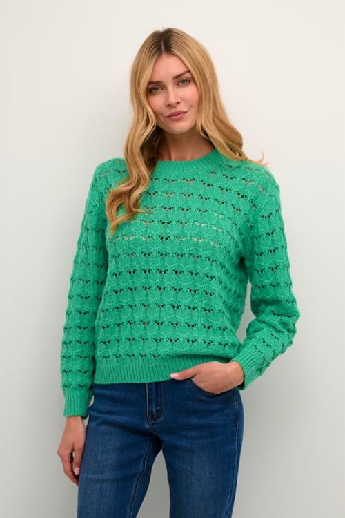 Kaffe Kaelena Knit Pullover Kvinde Gumdrop Green Sweaters Str L - hos Magasin