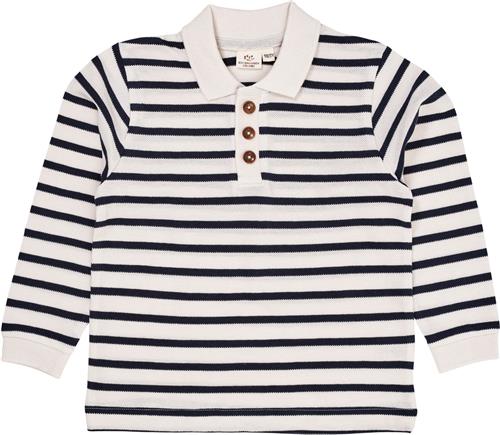 Copenhagen Colors Striped Pique Polo W. LS Str 128 - Navy/cream Strip Poloer Bomuld hos Magasin