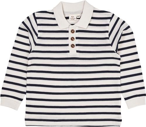 Copenhagen Colors Striped Pique Polo W. LS Str 122 - Navy/cream Strip Poloer Bomuld hos Magasin