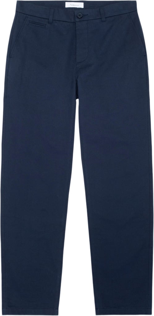 Se Knowledge Cotton Apparel Chuck Regular Chino Twill Pants Gots/vegan Mand Blå Chinos Str 29/32 - Bomuld hos Magasin ved Magasin