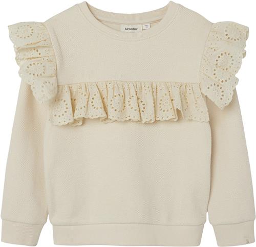 Lil' Atelier Nmfnolan LS Sweat LIL Str 122/128 - Turtledove Strik hos Magasin