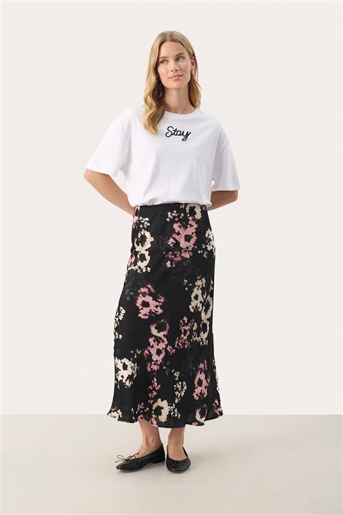 Part Two Laurinapw SK Kvinde Black Blurred Flower Maxi Nederdele Slim Fit Str 34 - hos Magasin