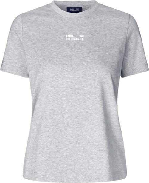 Baum und Pferdgarten Jalona Kvinde Grey Melange Kortærmede T-shirts Str M - hos Magasin