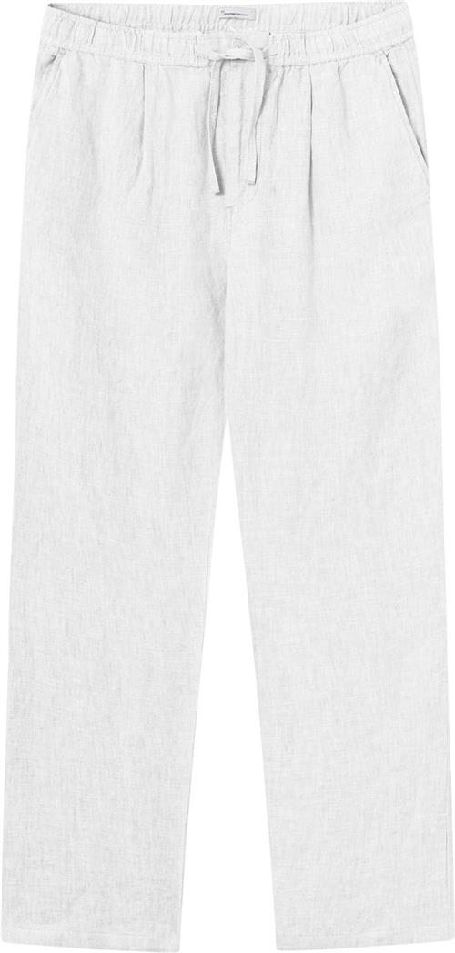 Knowledge Cotton Apparel Loose Linen Pant Gots/vegan Mand Hvid Casual Bukser Str L - hos Magasin